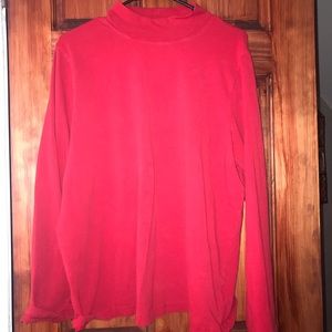 Red basic turtleneck